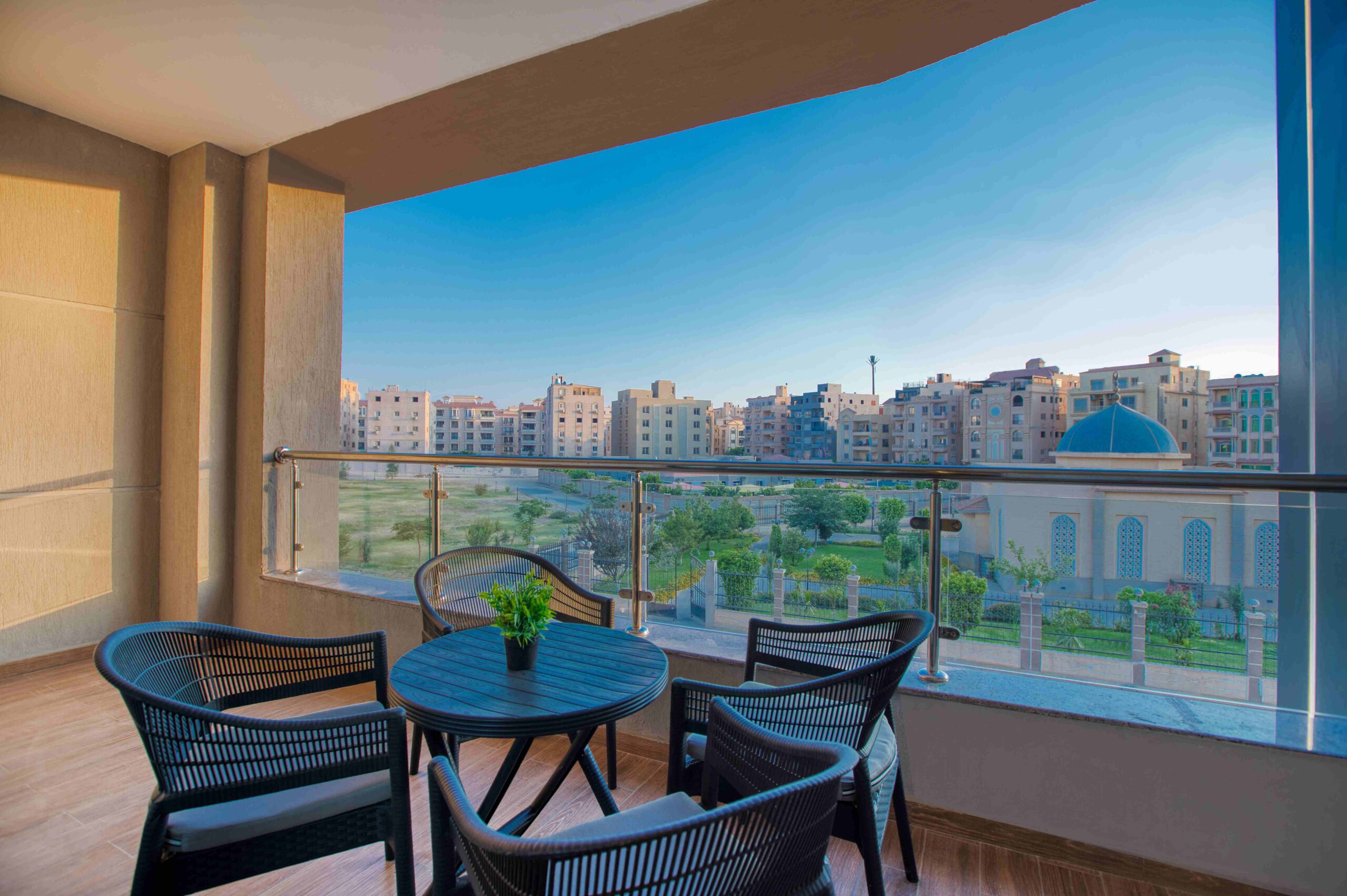 One-Bedroom Apartment with Balcony and City View